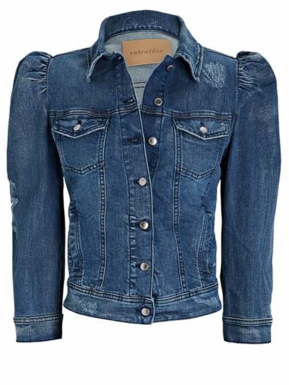 Retrofete Denim Jacket Size M Blue Button Front